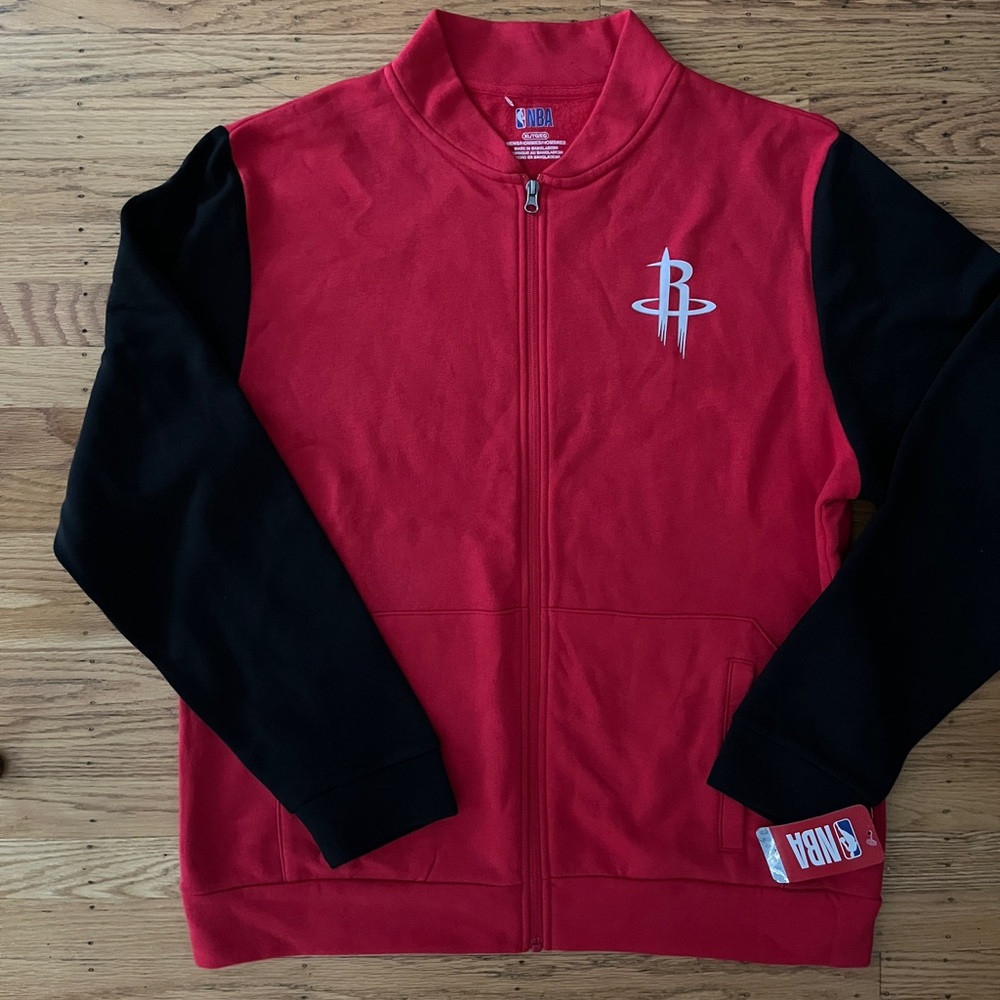 Houston Rockets NBA Zip-up Fleece Track Jacket Men’s X-large NWT
